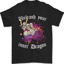 Unleash Your Inner Dragon Mens T-Shirt 100% Cotton Black