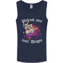 Unleash Your Inner Dragon Mens Vest Tank Top Navy Blue