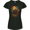 Urban Evil Bull Fantasy Womens Petite Cut T-Shirt Black