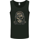 Urban Skull With Headphones Mens Vest Tank Top Black