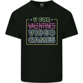 V Video Games Anti Valentines Day Gamer Gaming Kids T-Shirt Childrens Black