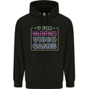 V Video Games Anti Valentines Day Gamer Gaming Mens 80% Cotton Hoodie Black