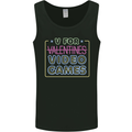 V Video Games Anti Valentines Day Gamer Gaming Mens Vest Tank Top Black
