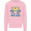 V Video Games Anti Valentines Day Gaming Gamer Mens Sweatshirt Jumper Light Pink