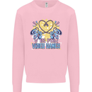 V Video Games Anti Valentines Day Gaming Gamer Mens Sweatshirt Jumper Light Pink
