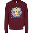 V Video Games Anti Valentines Day Gaming Gamer Mens Sweatshirt Jumper Maroon