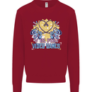 V Video Games Anti Valentines Day Gaming Gamer Mens Sweatshirt Jumper Red