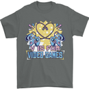 V Video Games Anti Valentines Day Gaming Gamer Mens T-Shirt 100% Cotton Charcoal