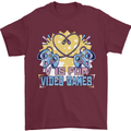 V Video Games Anti Valentines Day Gaming Gamer Mens T-Shirt 100% Cotton Maroon