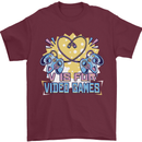 V Video Games Anti Valentines Day Gaming Gamer Mens T-Shirt 100% Cotton Maroon