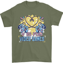 V Video Games Anti Valentines Day Gaming Gamer Mens T-Shirt 100% Cotton Military Green