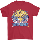 V Video Games Anti Valentines Day Gaming Gamer Mens T-Shirt 100% Cotton Red