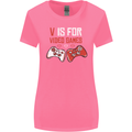 V is For Video Games Funny Gaming Gamer Womens Wider Cut T-Shirt Azalea