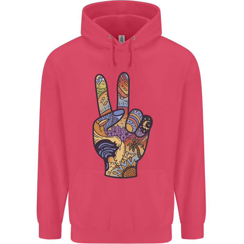 Vacation Peace Gesture Holiday Travel Childrens Kids Hoodie Heliconia