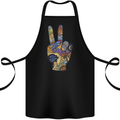 Vacation Peace Gesture Holiday Travel Cotton Apron 100% Organic Black