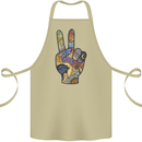 Vacation Peace Gesture Holiday Travel Cotton Apron 100% Organic Khaki