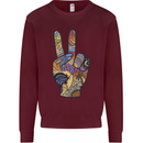 Vacation Peace Gesture Holiday Travel Kids Sweatshirt Jumper Maroon