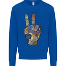 Vacation Peace Gesture Holiday Travel Kids Sweatshirt Jumper Royal Blue