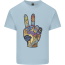 Vacation Peace Gesture Holiday Travel Kids T-Shirt Childrens Light Blue