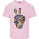 Vacation Peace Gesture Holiday Travel Kids T-Shirt Childrens Light Pink
