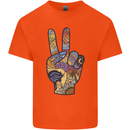 Vacation Peace Gesture Holiday Travel Kids T-Shirt Childrens Orange