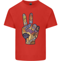 Vacation Peace Gesture Holiday Travel Kids T-Shirt Childrens Red