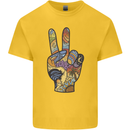 Vacation Peace Gesture Holiday Travel Kids T-Shirt Childrens Yellow