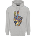 Vacation Peace Gesture Holiday Travel Mens 80% Cotton Hoodie Sports Grey