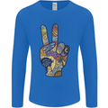 Vacation Peace Gesture Holiday Travel Mens Long Sleeve T-Shirt Royal Blue