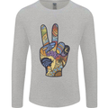 Vacation Peace Gesture Holiday Travel Mens Long Sleeve T-Shirt Sports Grey