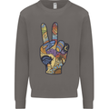 Vacation Peace Gesture Holiday Travel Mens Sweatshirt Jumper Charcoal