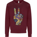 Vacation Peace Gesture Holiday Travel Mens Sweatshirt Jumper Maroon