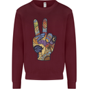 Vacation Peace Gesture Holiday Travel Mens Sweatshirt Jumper Maroon