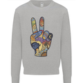 Vacation Peace Gesture Holiday Travel Mens Sweatshirt Jumper Sports Grey