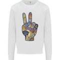 Vacation Peace Gesture Holiday Travel Mens Sweatshirt Jumper White