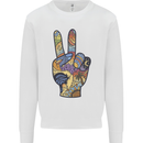 Vacation Peace Gesture Holiday Travel Mens Sweatshirt Jumper White