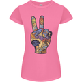 Vacation Peace Gesture Holiday Travel Womens Petite Cut T-Shirt Azalea