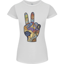 Vacation Peace Gesture Holiday Travel Womens Petite Cut T-Shirt White