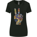 Vacation Peace Gesture Holiday Travel Womens Wider Cut T-Shirt Black