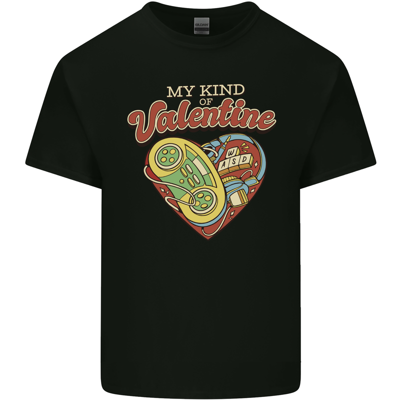 Valentine Gaming Video Games Gamer Funny Mens Cotton T-Shirt Tee Top Black