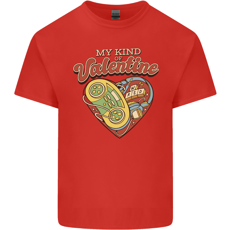 Valentine Gaming Video Games Gamer Funny Mens Cotton T-Shirt Tee Top Red