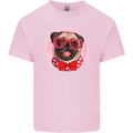 Valentines Day Love Pug Dog Kids T-Shirt Childrens Light Pink