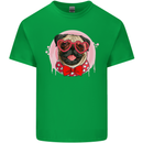 Valentines Day Love Pug Dog Mens Cotton T-Shirt Tee Top Irish Green