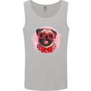 Valentines Day Love Pug Dog Mens Vest Tank Top Sports Grey