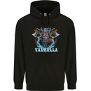 Valhalla Viking With Axes Childrens Kids Hoodie Black