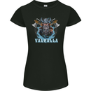 Valhalla Viking With Axes Womens Petite Cut T-Shirt Black