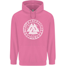 Valknut Circle With Viking Text White Print Mens 80% Cotton Hoodie Azelea