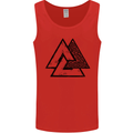 Valknut Symbol Vikings Gym With Black Print Mens Vest Tank Top Red
