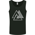 Valknut Symbol Vikings Gym With White Print Mens Vest Tank Top Black