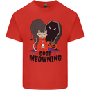 Vampire Cat Good Meowing Funny Halloween Kids T-Shirt Childrens Red